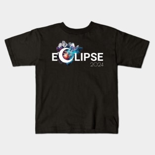 2024 Total Solar Eclipse Galaxy Kids T-Shirt